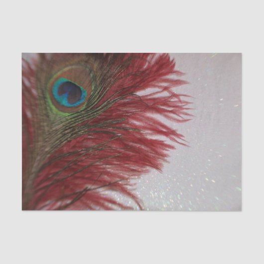 Peacock Red en White Tissuepapier (Voorkant)