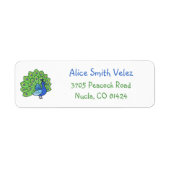 Peacock Return Address Labels (Voorkant)