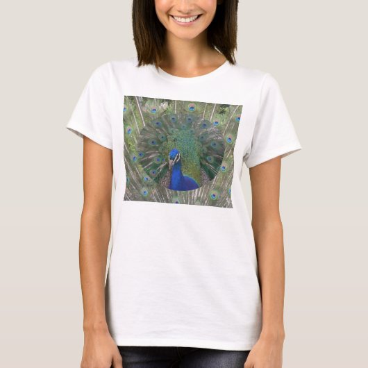 Peacock Ringer Bird T-Shirt (Voorkant)