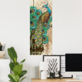 Peacock Roaring 20's Wedding Poster (Thuiskantoor)