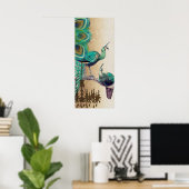 Peacock Roaring 20's Wedding Poster (Thuiskantoor)