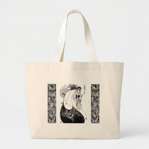 Peacock Rok Beardsley Art Nouveau Grote Tote Bag