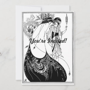 Peacock Rok Beardsley Art Nouveau Kaart