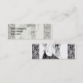 Peacock Rok Beardsley Art Nouveau Mini Visitekaartje (Voorkant / Achterkant)