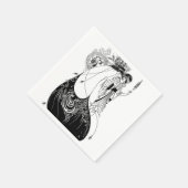 Peacock Rok Beardsley Art Nouveau Servetten (Hoek)