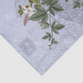 Peacock Romantic Blue  Graphic Art Ephemera Tissuepapier (Detail)