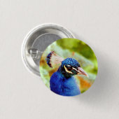 PEACOCK RONDE BUTTON 3,2 CM (Voorkant /achterkant)