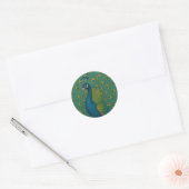 Peacock Ronde Sticker (Envelop)