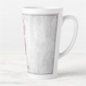 Peacock rose Elegant Personnalisé Latte Mug (Droite)