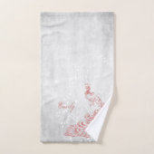 Peacock rose Serviettes de bain personnalisées (Serviette à main)