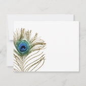  Peacock RSVP-kaart RSVP Kaartje (Achterkant)