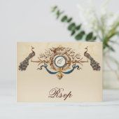Peacock  RSVP-kaarten RSVP Kaartje (Staand voorkant)