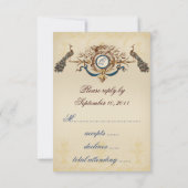Peacock  RSVP-kaarten RSVP Kaartje (Achterkant)