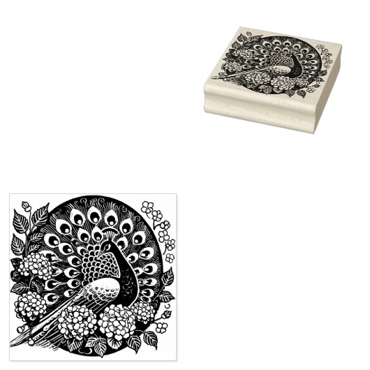 Peacock Rubberstempel (Gestempeld)