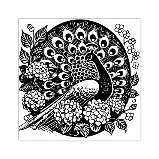 Peacock Rubberstempel (Afrduk)