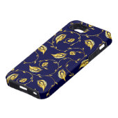 Peacock Sari Pattern Case-Mate iPhone Case (Onderkant)