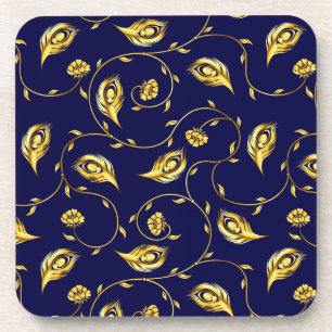 Peacock Sari Pattern Drankjes Onderzetter