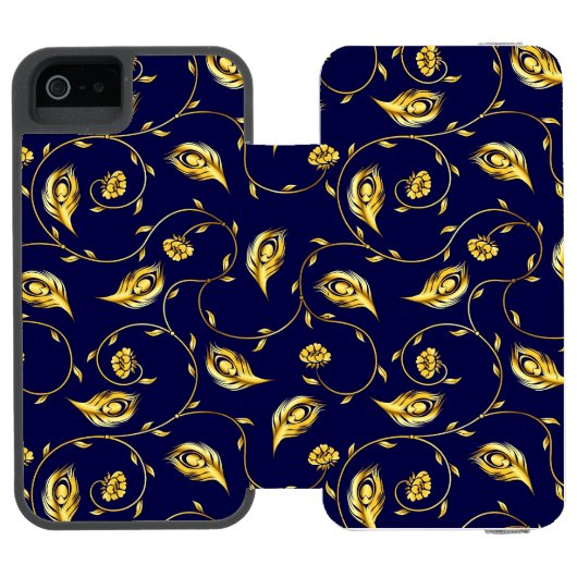 Peacock Sari Pattern Incipio iPhone Portemonnee Hoesje (Agenda Open)