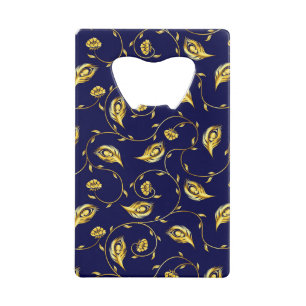 Peacock Sari Pattern Kredietkaart Flessenopener