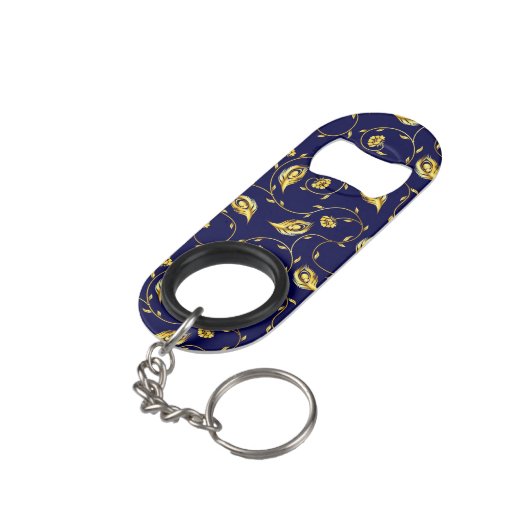 Peacock Sari Pattern Mini Flessenopener (Achterkant Gekanteld)