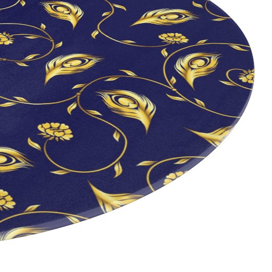 Peacock Sari Pattern Snijplank (Hoek)