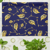 Peacock Sari Pattern Theedoek (Gevouwen)