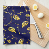 Peacock Sari Pattern Theedoek (Quarter Fold)