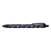 Peacock Sari Pattern Zwarte Inkt Pen (Bovenkant)