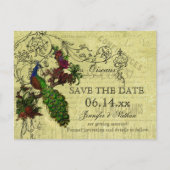  Peacock Save the Date Briefkaart (Voorkant)