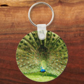 Peacock-schermkleuren Sleutelhanger (Voorkant)