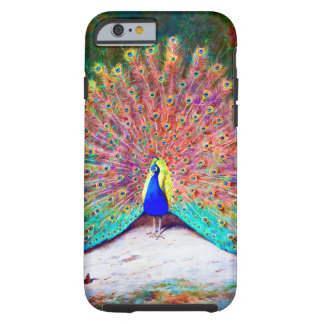 Peacock schilderen Tough iPhone 6 Hoesje