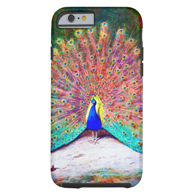 Peacock schilderen Case-Mate iPhone Case (Achterkant)