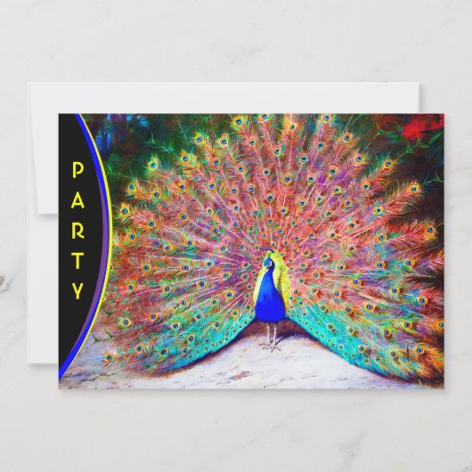  Peacock schilderen Kaart (Voorkant)