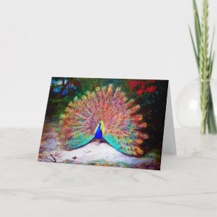 Peacock schilderen Kaart