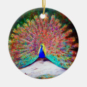 Peacock schilderen Keramisch Ornament (Voorkant)