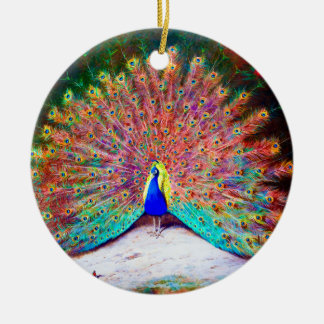  Peacock schilderen Keramisch Ornament