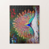 Peacock schilderen Legpuzzel (Verticaal)