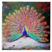 Peacock schilderen Tegeltje (Voorkant)
