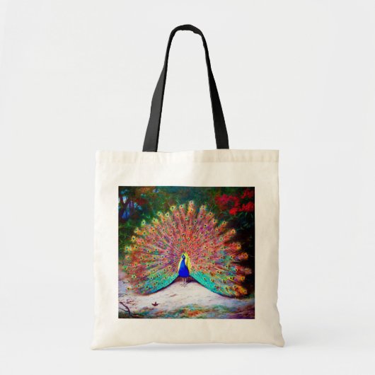 Peacock schilderen Tote Bag (Voorkant)