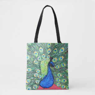 Peacock schilderen weergeven draagtas