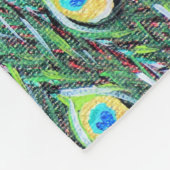 Peacock schilderen weergeven fleece deken (Hoek)