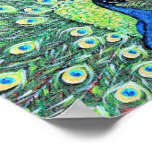 Peacock schilderen weergeven poster (Hoek)