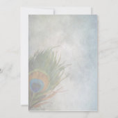 Peacock Scroll Wedding Kaart (Achterkant)