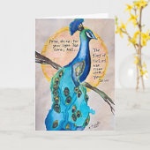 Peacock Shine Isaiah 60v1  Kaart (Gele Bloem)