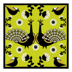 Peacock sieraden en decor perfect poster