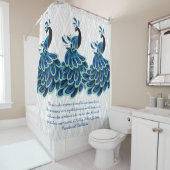 Peacock/Silver Design Douche rideau (En situation)