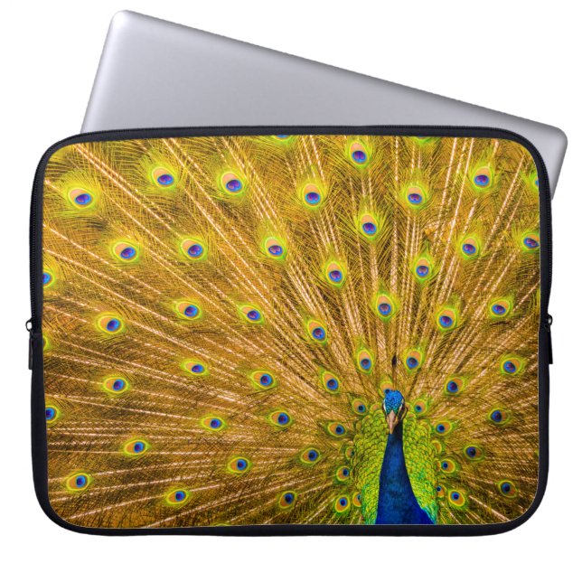 Peacock, Silver Herfsten, Kauai, Hawaiian Wetsuit, Laptop Sleeve (Voorkant)
