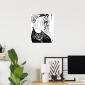 Peacock Skirt Beardsley Nouveau Poster (Thuiskantoor)