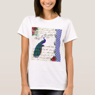 Peacock Song Collage T-shirt