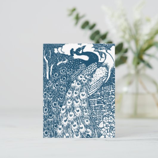 Peacock sparen de Datum Aankondigingskaart (Staand voorkant)